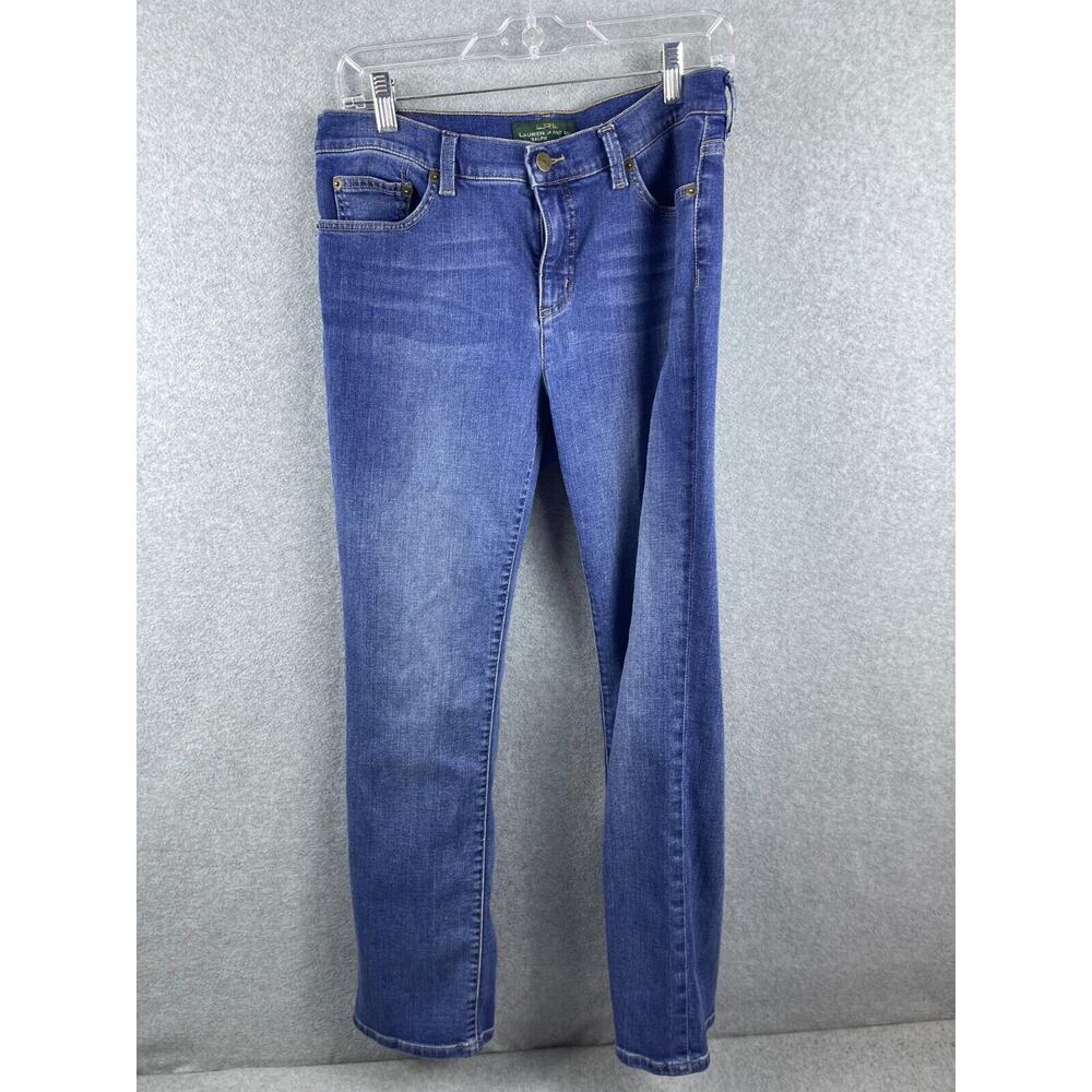 Lauren Jeans Co. Jeans Womens 8 Blue Denim Pants Classic Straight Ralph Lauren